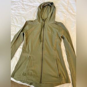 Lululemon Hooded Define Jacket Green Twill (I believe) Size 8